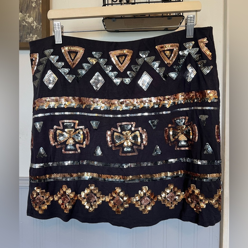 Xhilaration Y2K Aesthetic Bling Mini Skirt / Pull On / Size: XL